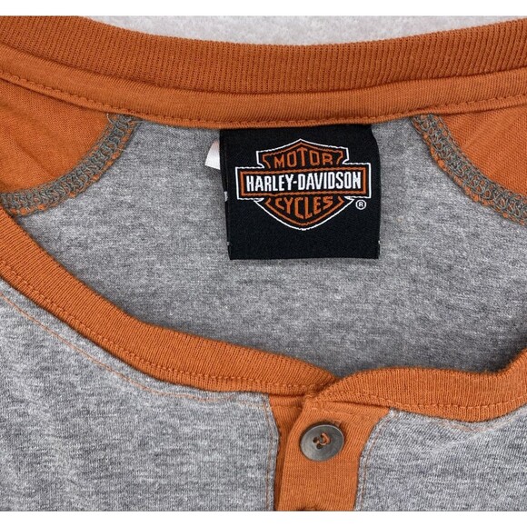 Harley Davidson Shirt Mens 2XL XXL Henley Natchez Trace Muscle Shoals Alabama - Picture 4 of 9